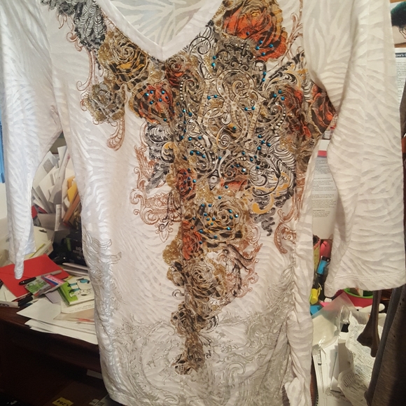 Green And Brown Studded Southpole T-shirt - Picture 2 of 3